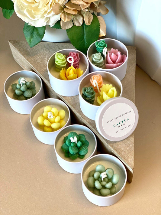 Handmade Cactus Candle | Soy Wax Scented Candle