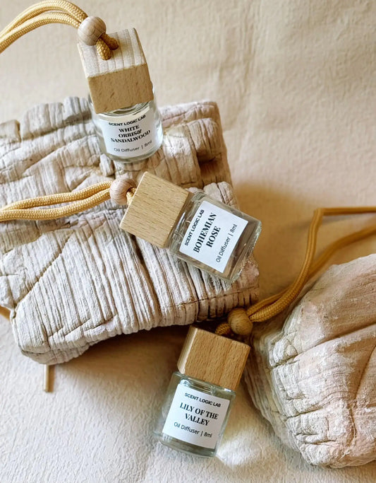 Floral Car Diffuser | Handcrafted Mini Botanical Diffuser — 8ml